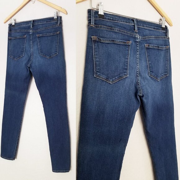 Frame Le High Distressed Skinny Church Street Jeans Women’s 30 Stretchy $210 - Picture 8 of 14